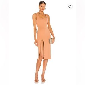 NBD Thom Midi Dress in Nude